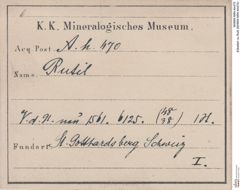 Etiketten zu Rutil (NHMW-MIN-Ah470)